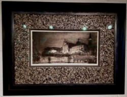 Dark deep detailed etching of Venice by Clifford Isaac Addams.